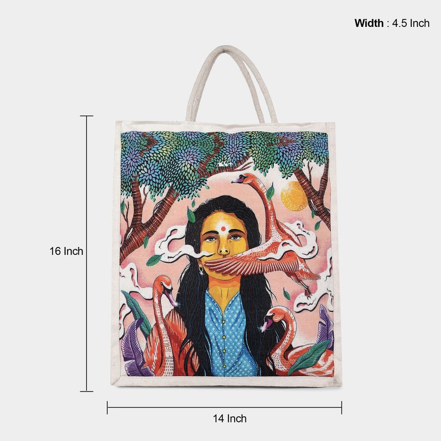 Women's Printed Canvas Tote Bag, Medium, , large image number null