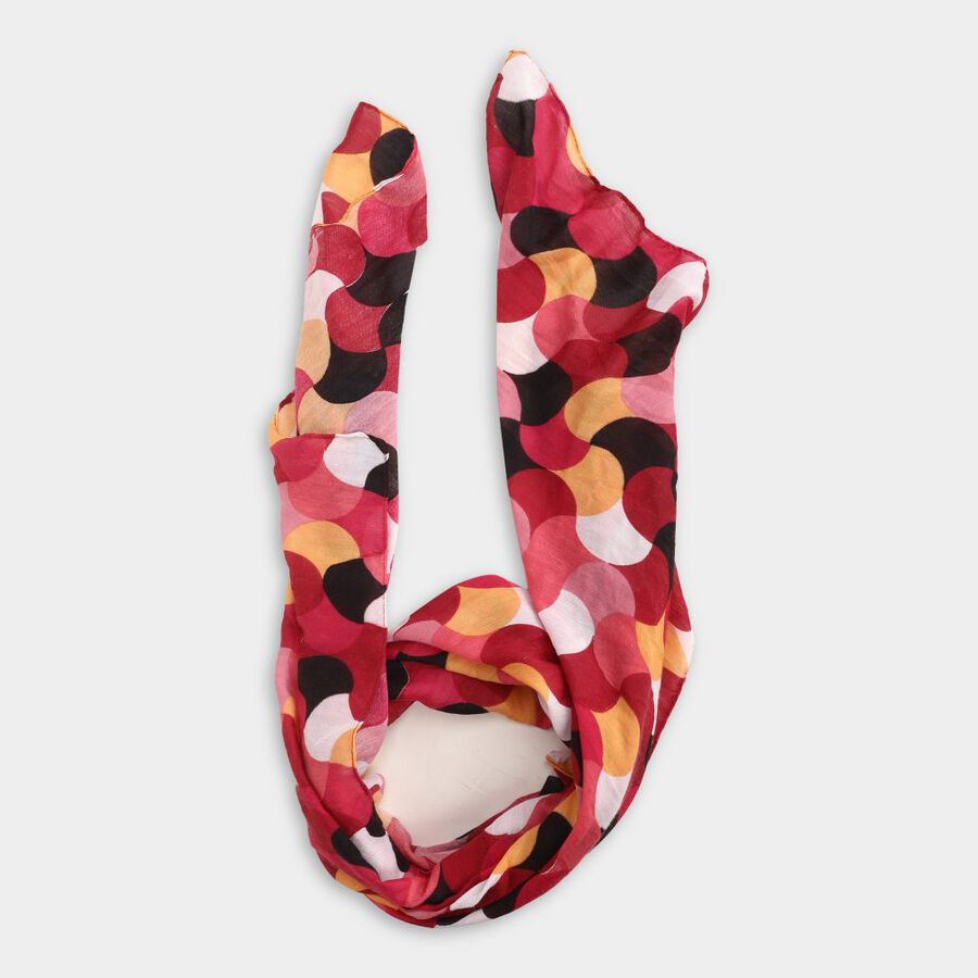 Women's Red Viscose Scarf, , large image number null