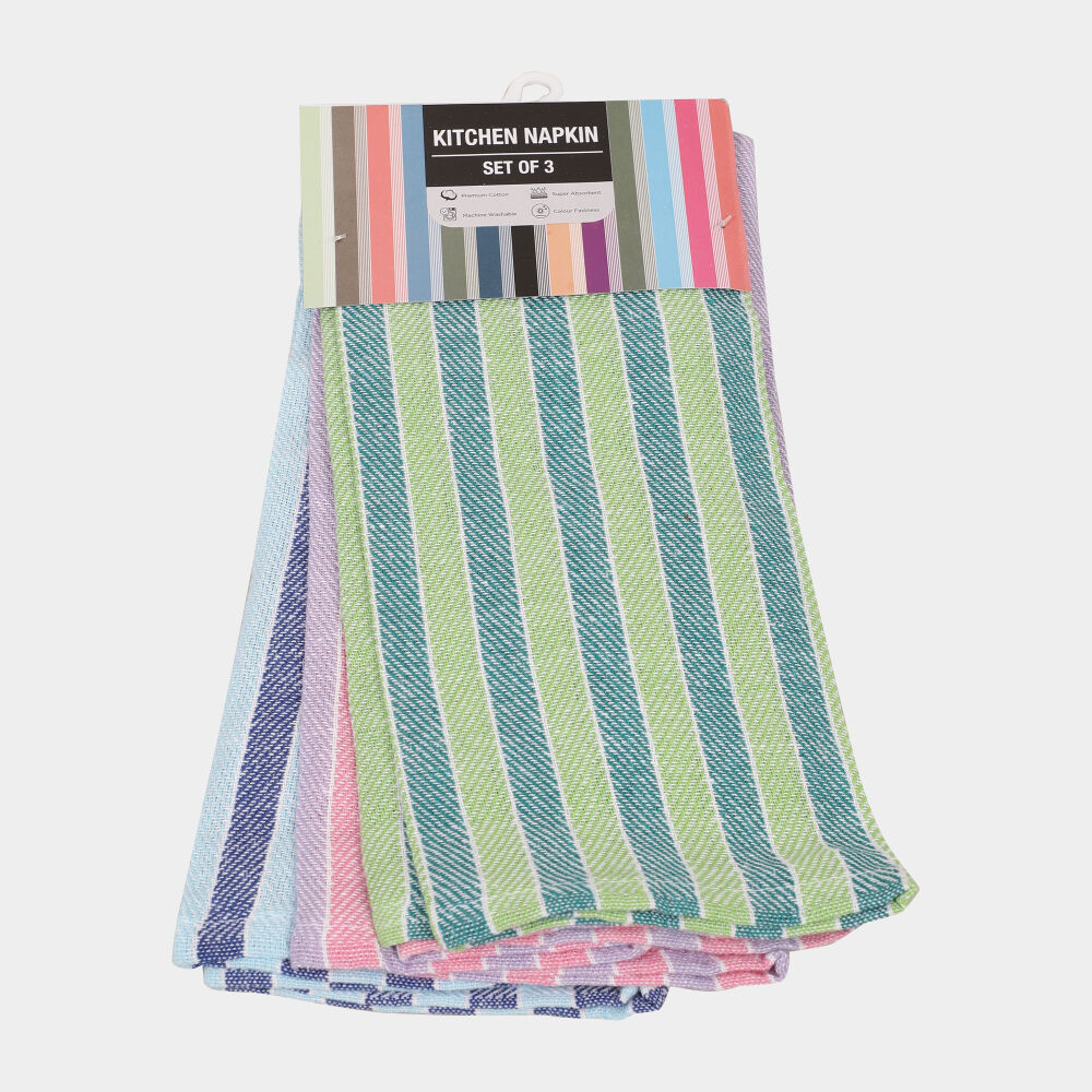 Home Beautiful                         Cotton Kitchen Napkin Set of 3