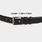 Men's Black Polyurethane Formal Belt, , small image number null