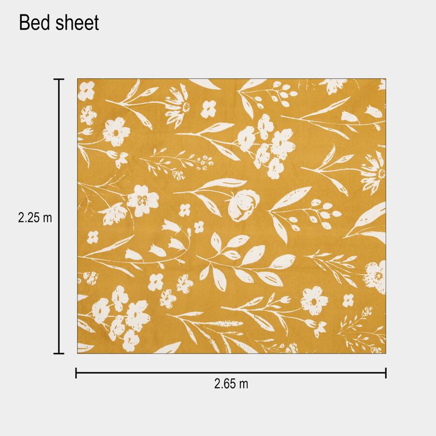 120 GSM Blue Polyester Double Bedsheet, , large image number null