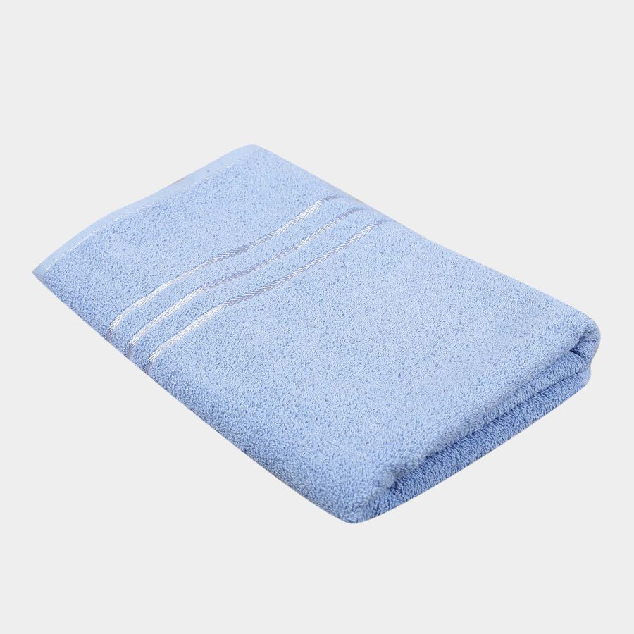 360 GSM Blue Cotton Bath Towel, , large image number null
