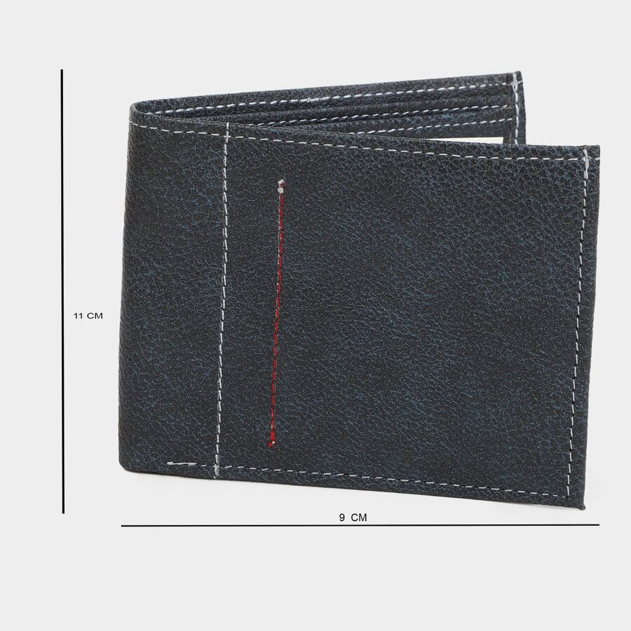 Men's Blue Polyurethane Wallet, , large image number null