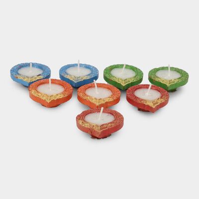 Diya with Wax Set of 8