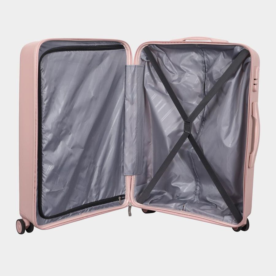 8-Wheel Light Pink Polycarbonate Hard Case Trolley, Medium, , large image number null