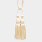 Cream Microfiber Tieback Rope, , small image number null