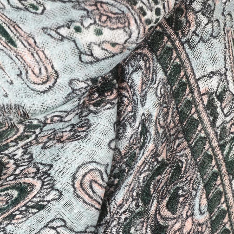 Women's White Viscose Scarf, , large