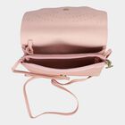 Women's Pink Polyurethane Sling Bag, , small image number null