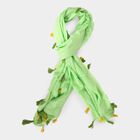 Women's Green Viscose Scarf, , small