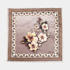 Beige Floral Printed Cushion Cover, , small