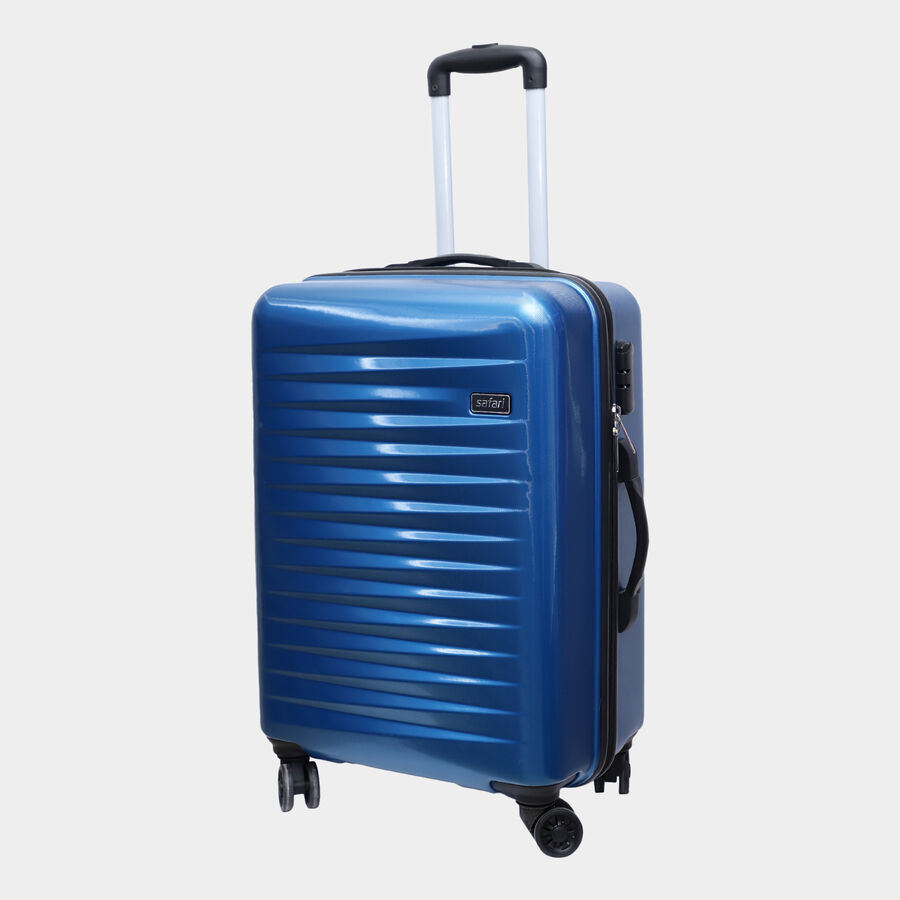 8-Wheel Blue Polycarbonate Hard Case Trolley, Medium, , large image number null
