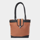 Women's Tan Polyurethane Tote Bag, , small image number null