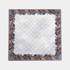 White Quilted Floral Printed Cushion Cover, , small