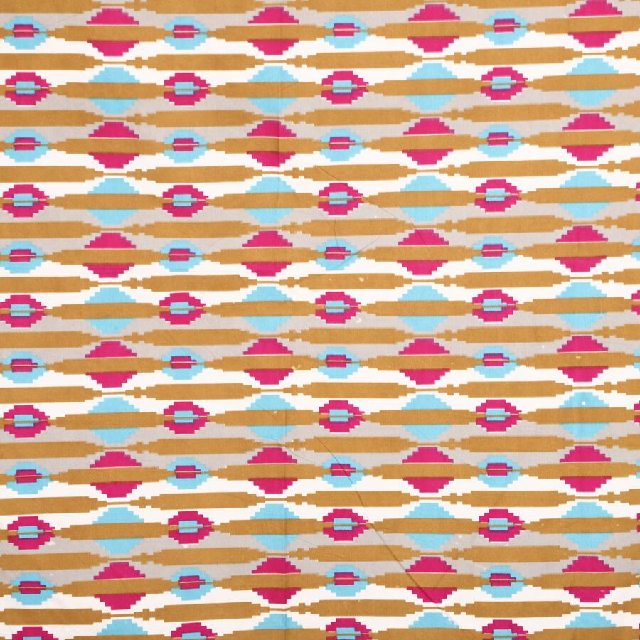 Multicolor Geometric Printed Single Bedsheet, , large