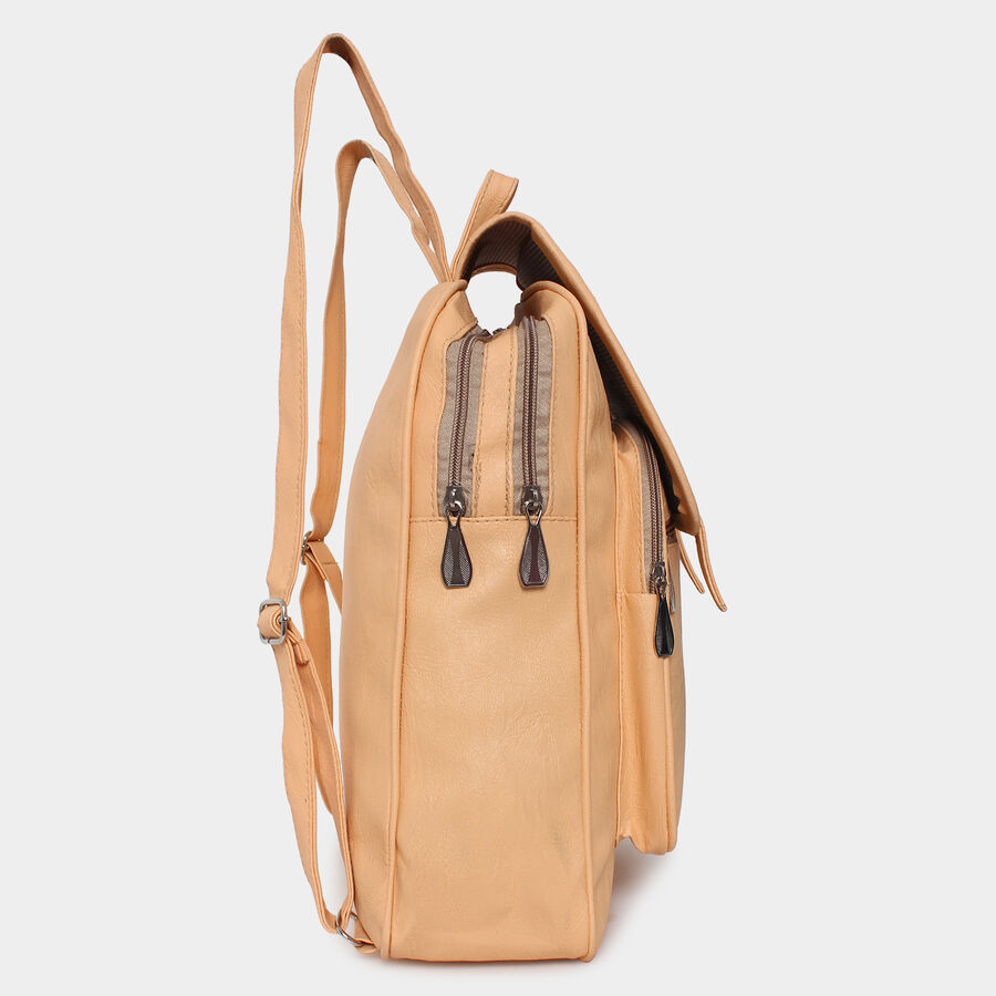 Women's Solid Polyurethane Backpack, , large image number null