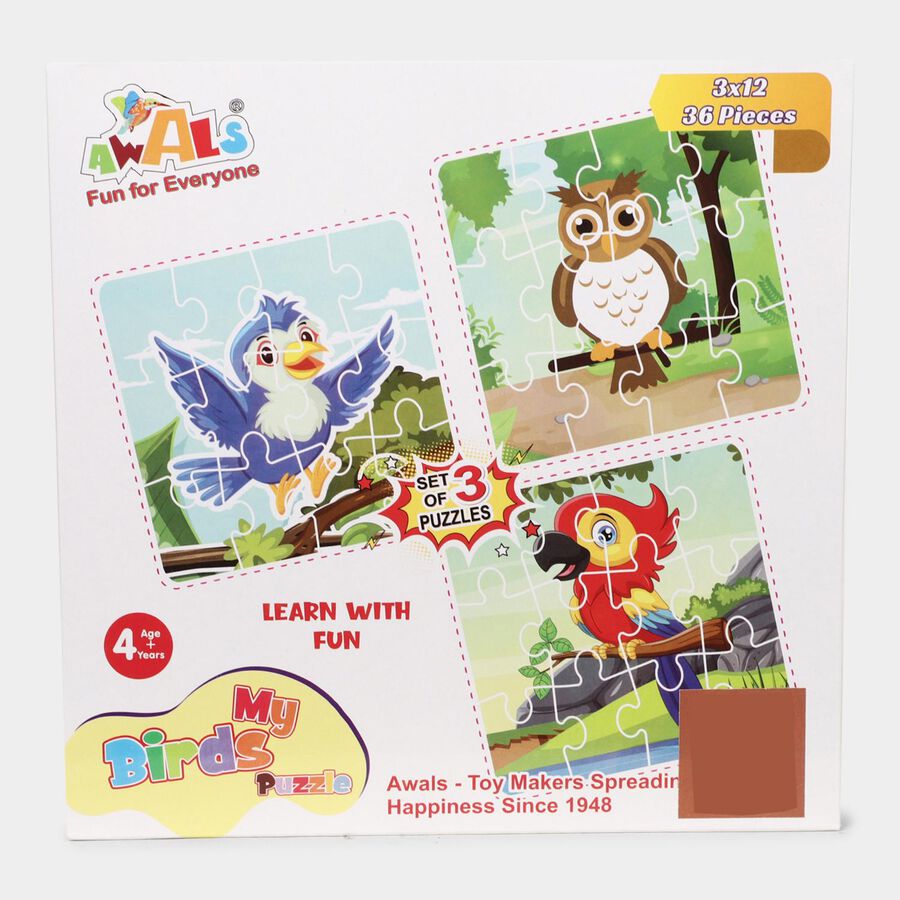 Birds Jigsaw Puzzleset of 3, , large image number null