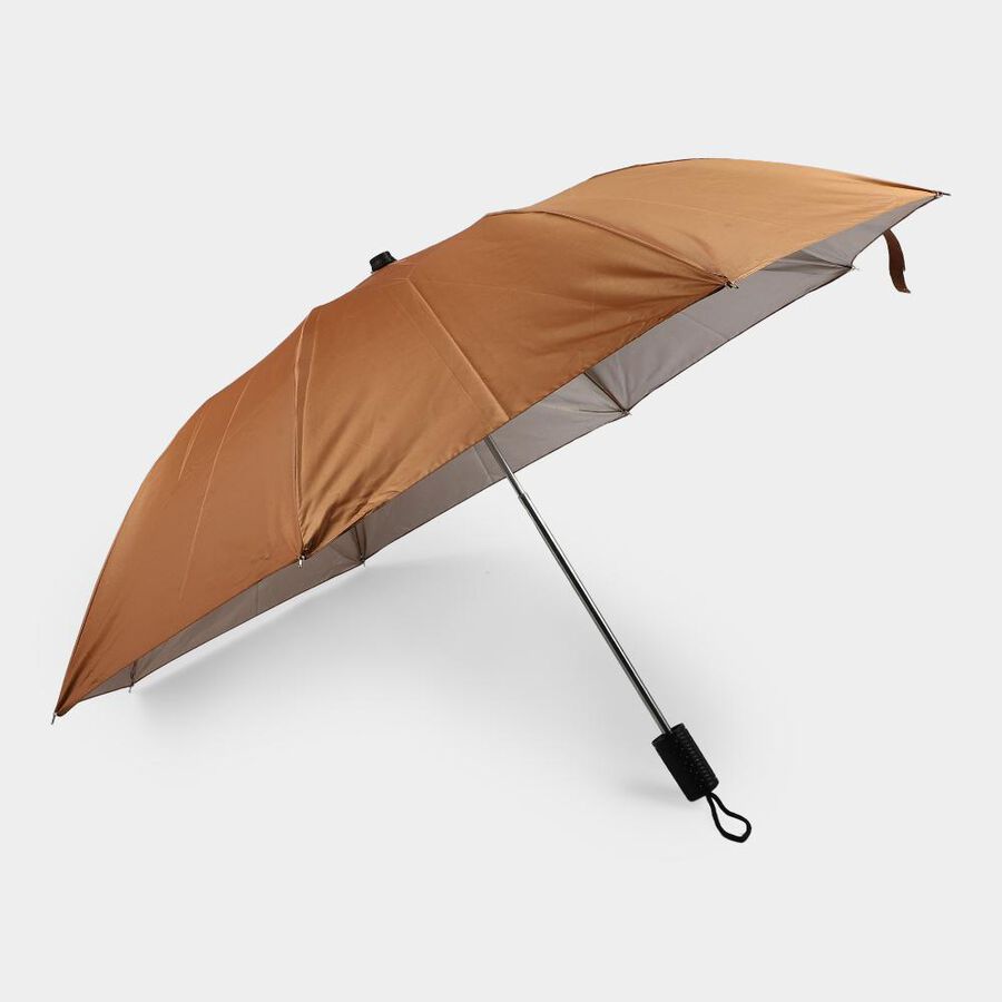 Men's Brown Polyester Umbrella, , large