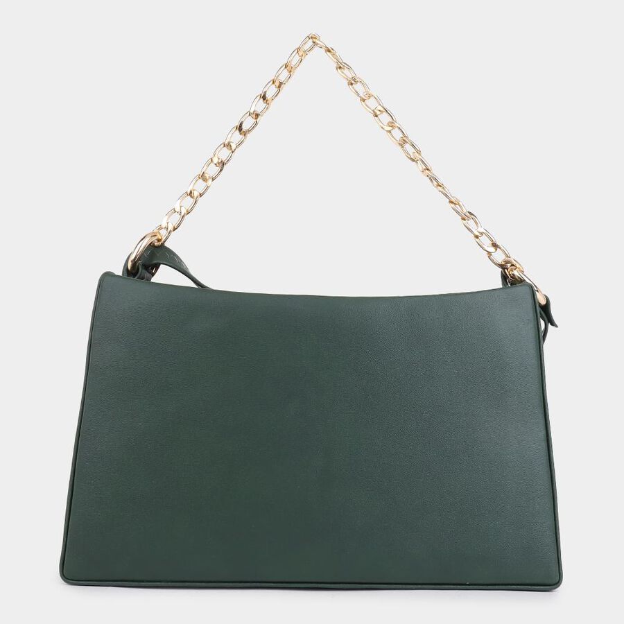 Women's Green Polyurethane Sling Bag, , large image number null