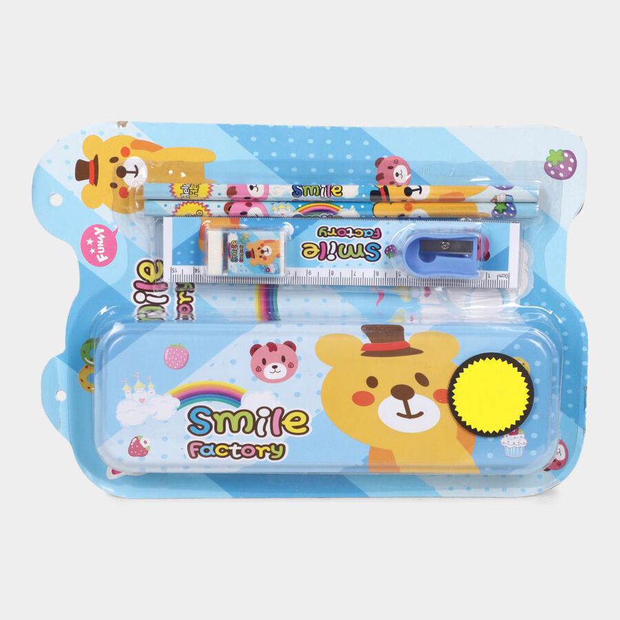 Plastic Stationery Set-6 Pcs, , large image number null