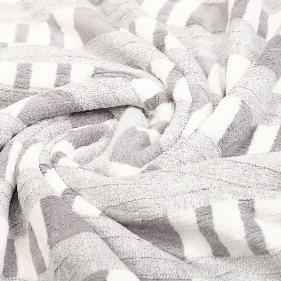 280 GSM Grey Microfiber Bath Towel, , large