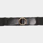Women's Black Polyurethane Belt, , small