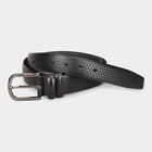 Men Black Pu Formal Belt, , small image number null