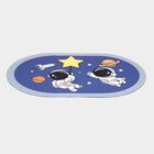Anti-Skid Blue Polyester Bath Mat, , small