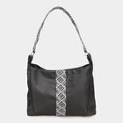 Women's Black Polyurethane Hand Bag, , small