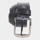 Men's Black Leather Casual Belt, , small image number null