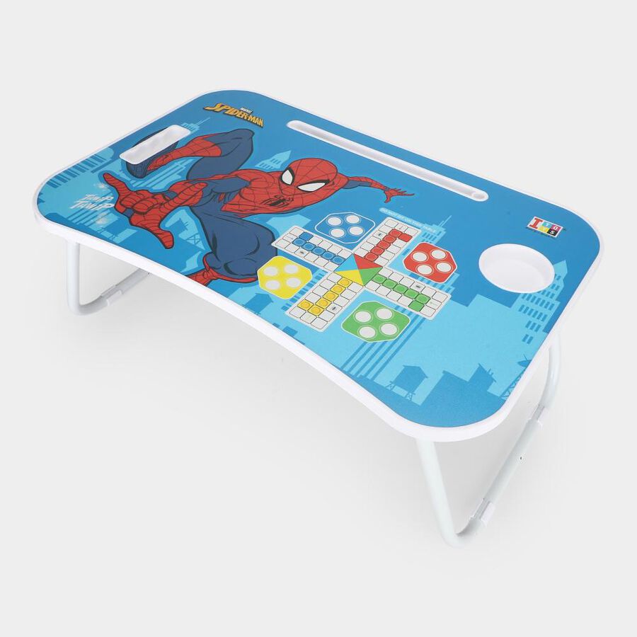 Spoder Man Learning Table Kid's Spiederman Foldable Study Table with Ludo Game