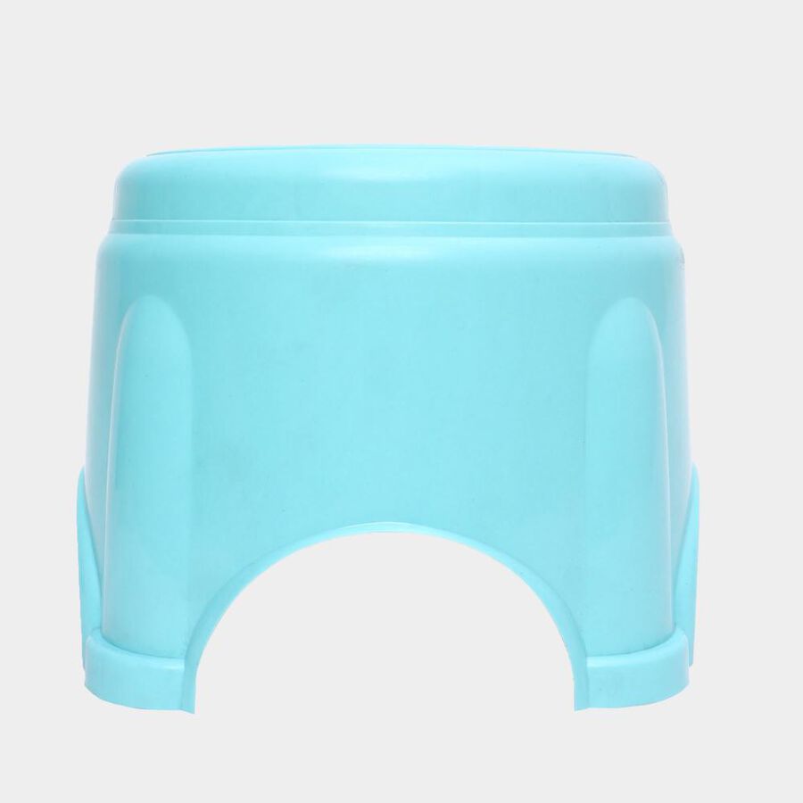 Blue Plastic Bath Stool, , large