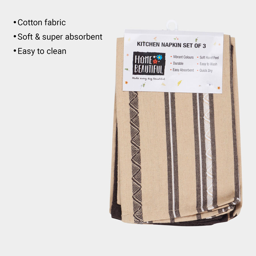 Set of 3 Cotton Kitchen Napkin, , large image number null