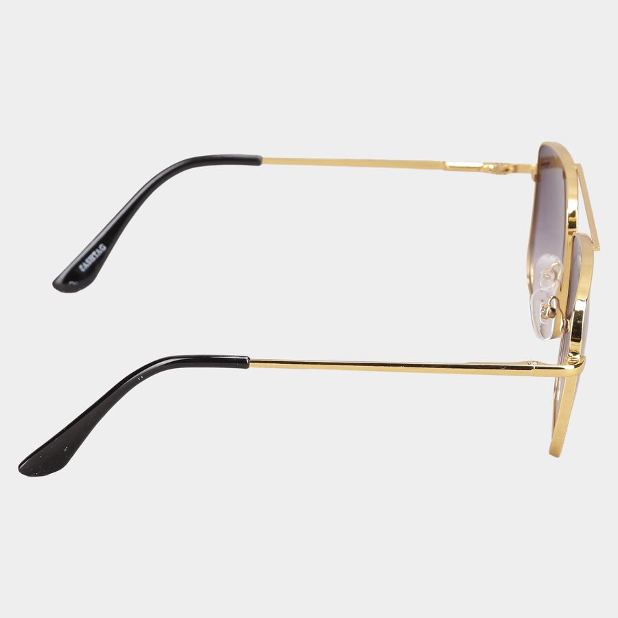 Men's Metal Gradient Rectangle Sunglasses, , large image number null