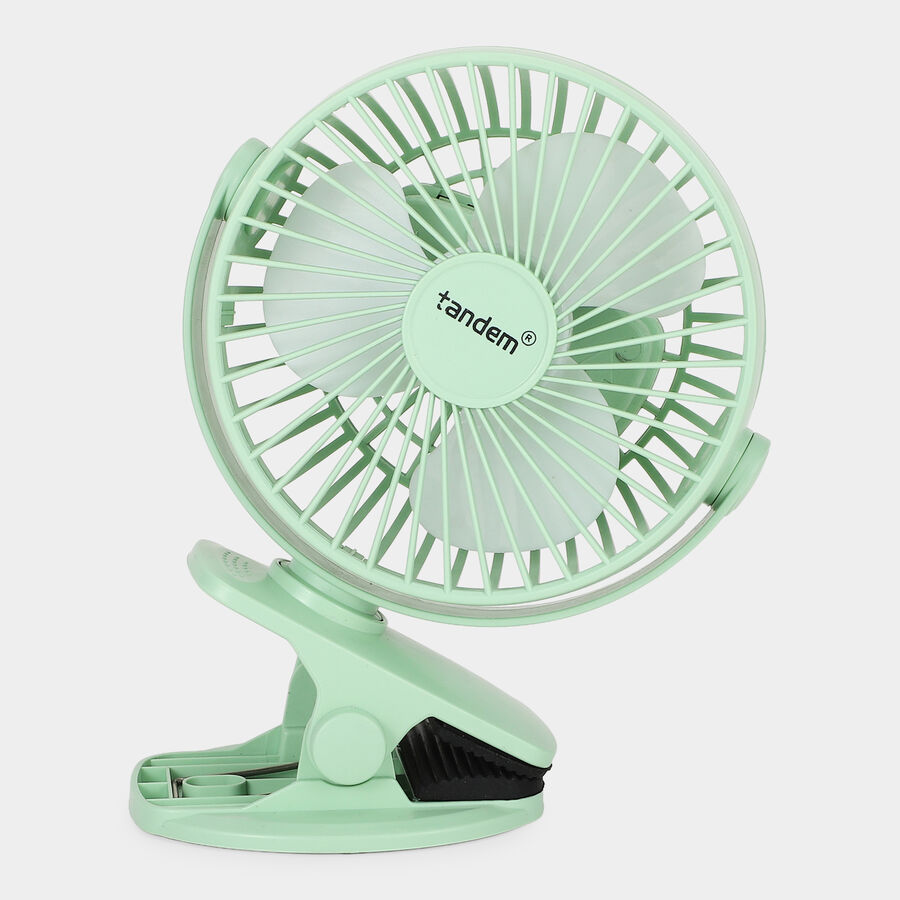 Rechargeable Portable Mini fan, 110mm sweep, , large
