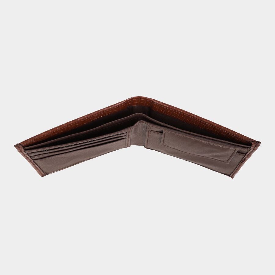 Men's Brown Polyurethane Wallet, , large