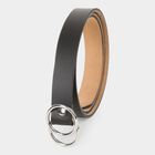 Women's Black Polyurethane Belt, , small image number null