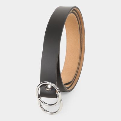 Women's Black Polyurethane Belt
