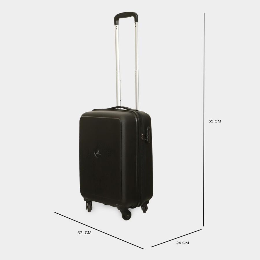 4-Wheel Black Polycarbonate Hard Case Trolley, Small, , large image number null