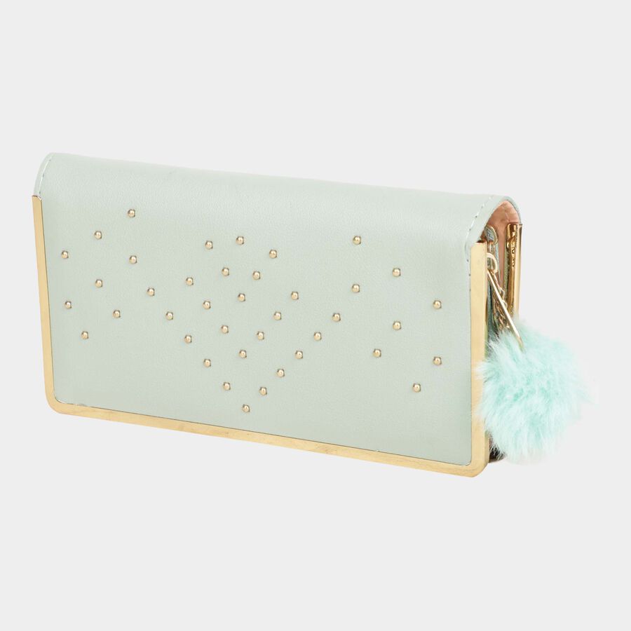 Women's Polyurethane Zipper Hand Pouch, , large image number null
