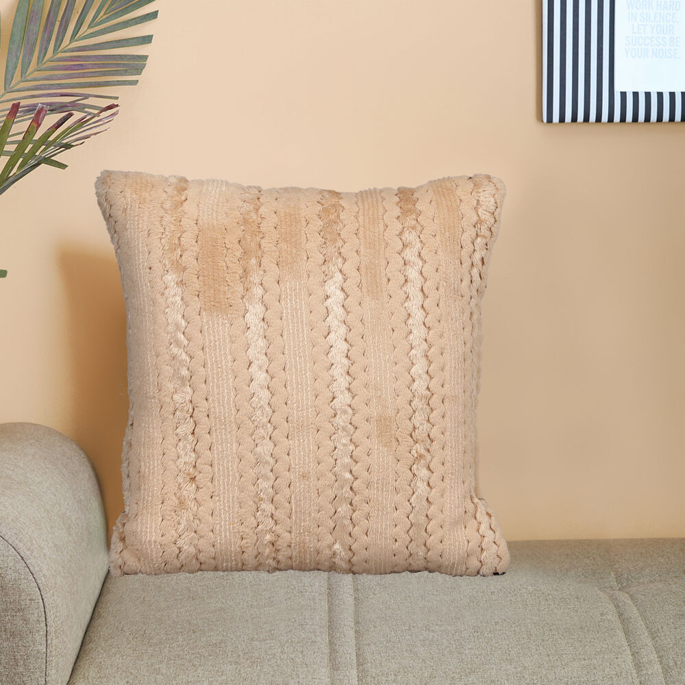 Home Beautiful                         Beige Polyester Cushion