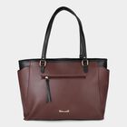 Maroon Polyurethane Hand Bag, , small