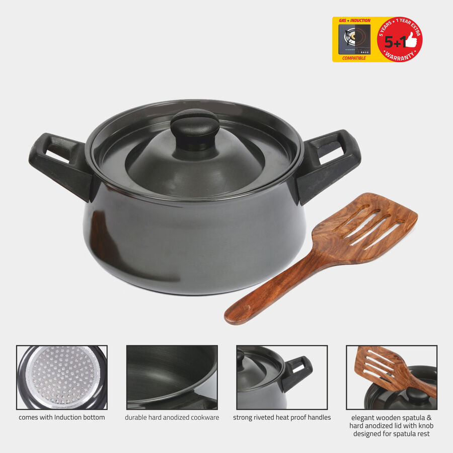 Hard Anodised Aluminium Cook & Serve Handi, Induction Compatible, , large image number null