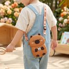 Kid's Cute Bear Polyurethane Sling Bag, , small