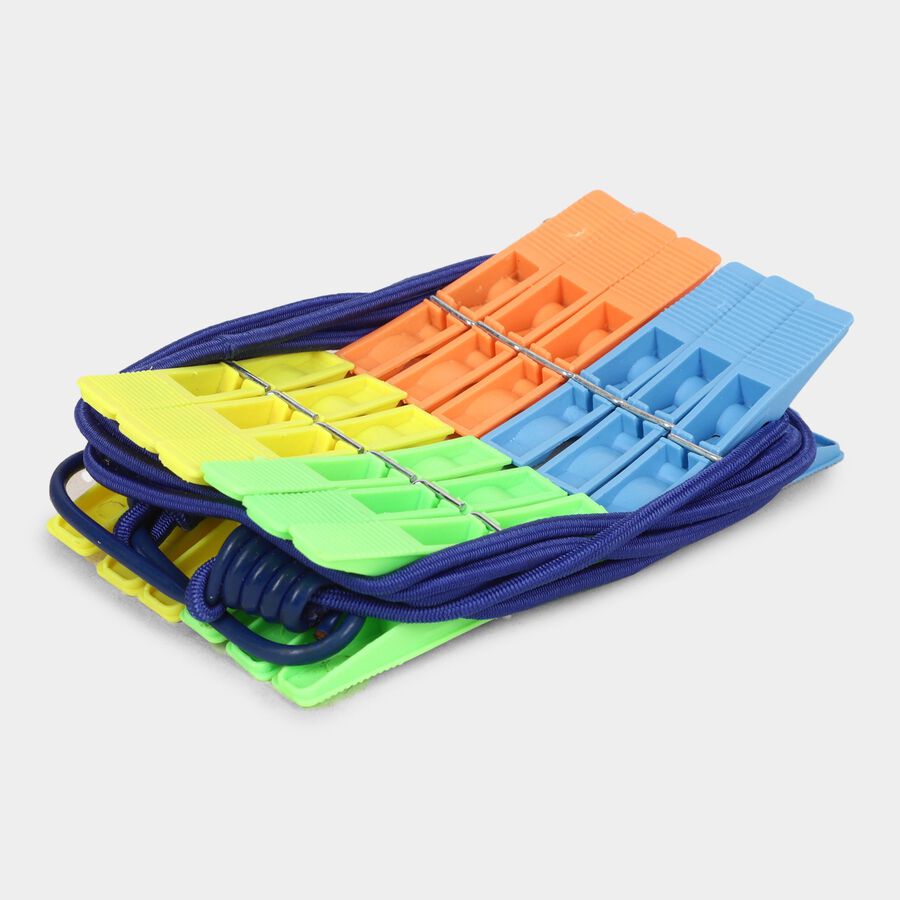 Plastic Cloth Clips-Set of 12 (Color/Design May Vary), , large image number null