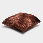 Brown Textured Decorative Cushion, , small