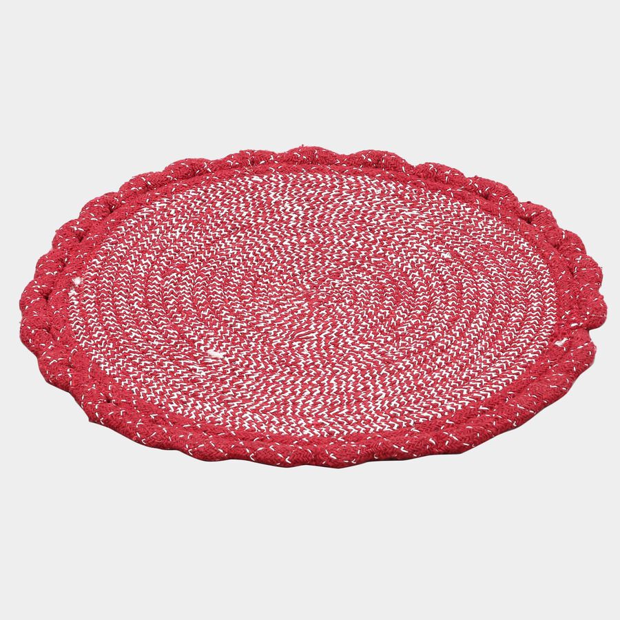 Maroon Polyester Cotton Door Mat, , large image number null