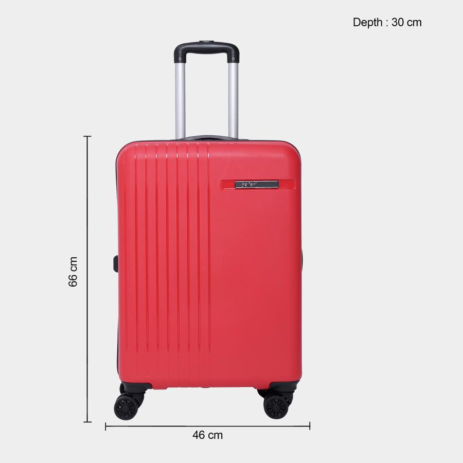 8-Wheel Red PVC Matee Hard Case Trolley, Medium, , large image number null