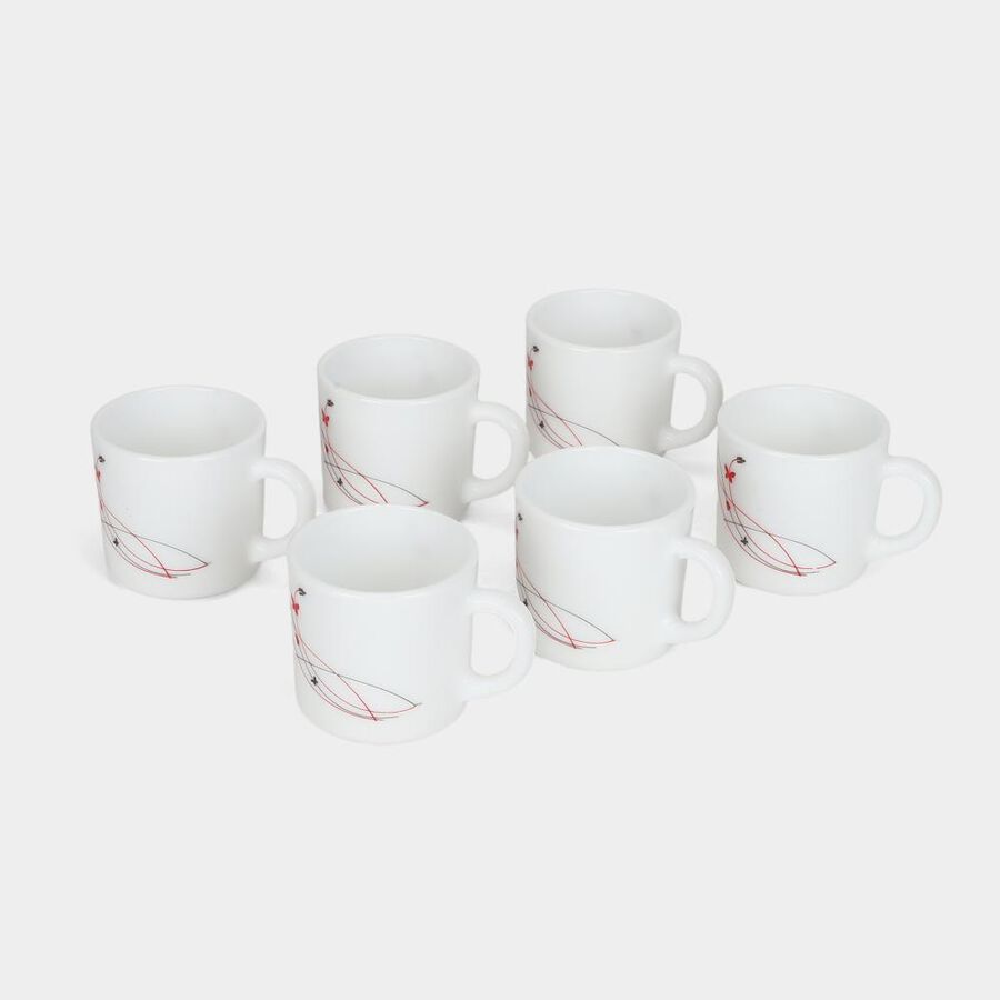 180ml Opalware Coffee Mug Set of 6Pcs , , large