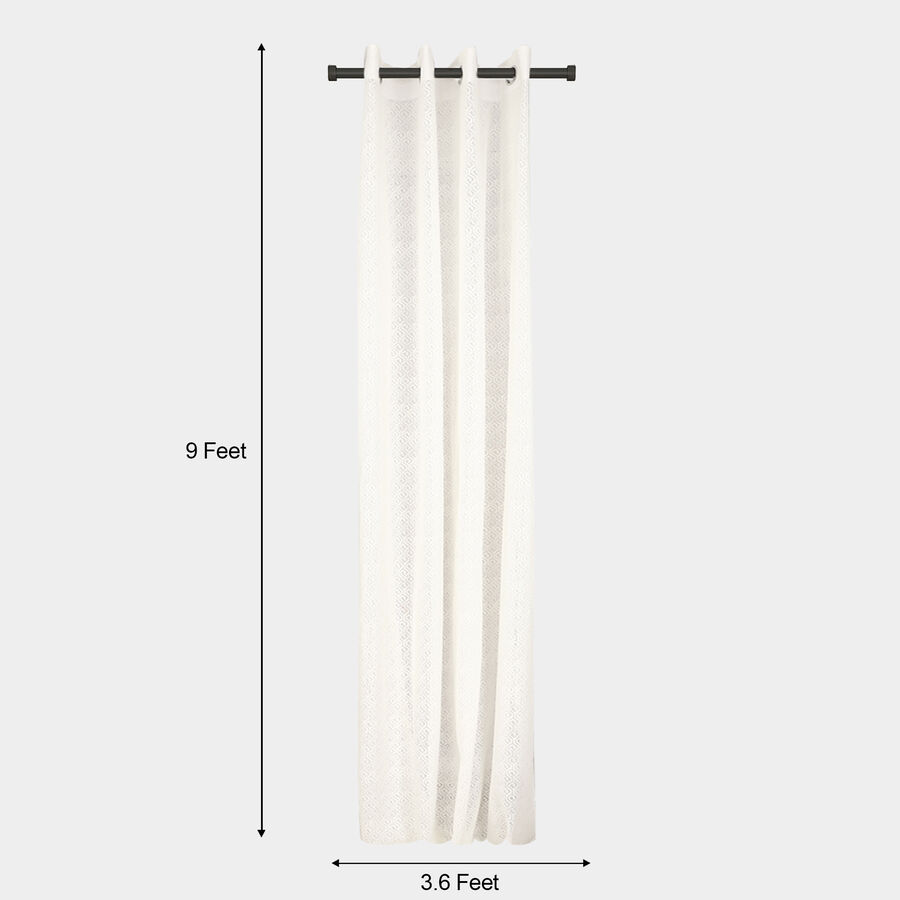 9ft. White Microfiber Long Door Curtain, , large image number null