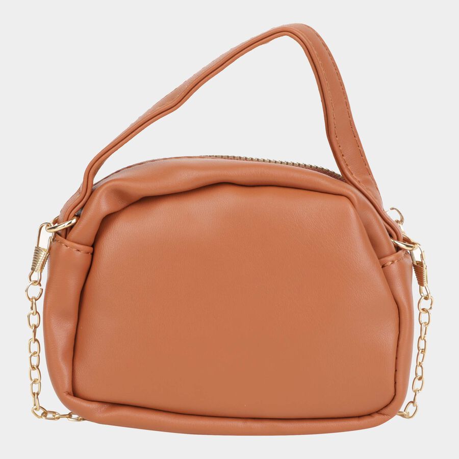 Women's Polyurethane Zipper Sling Bag, , large image number null